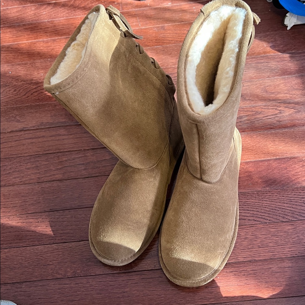 BearPaw Tan Suede Boots